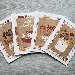6ct Fall and Thanksgiving Card Set